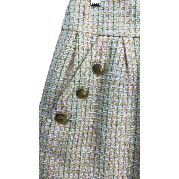 Anthropologie Mise En Scène by Ruffian Cream Tweed‎ Skirt Size 10 - Picture 3 of 8